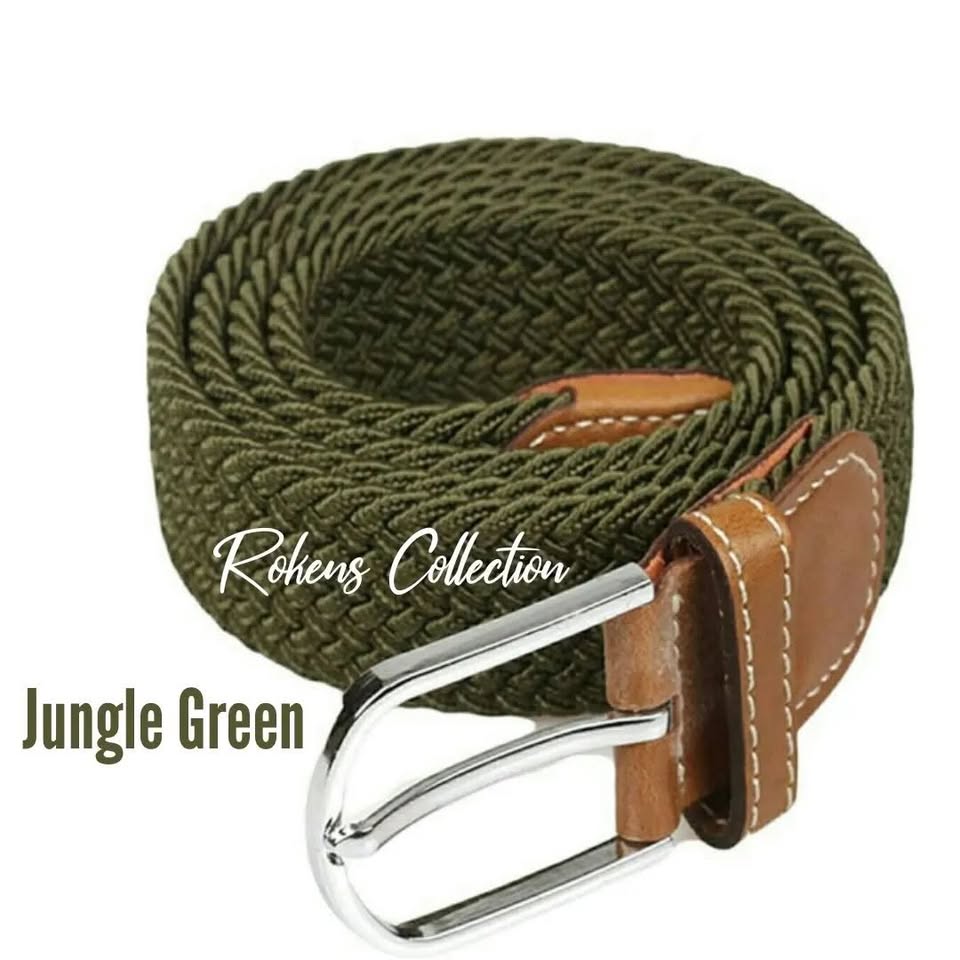Canvas Woven Belt - Jungle Green