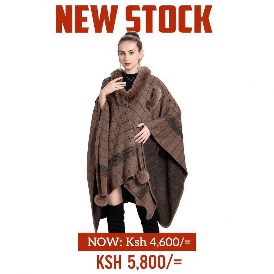 Luxe Fur Wrap Cape/Poncho