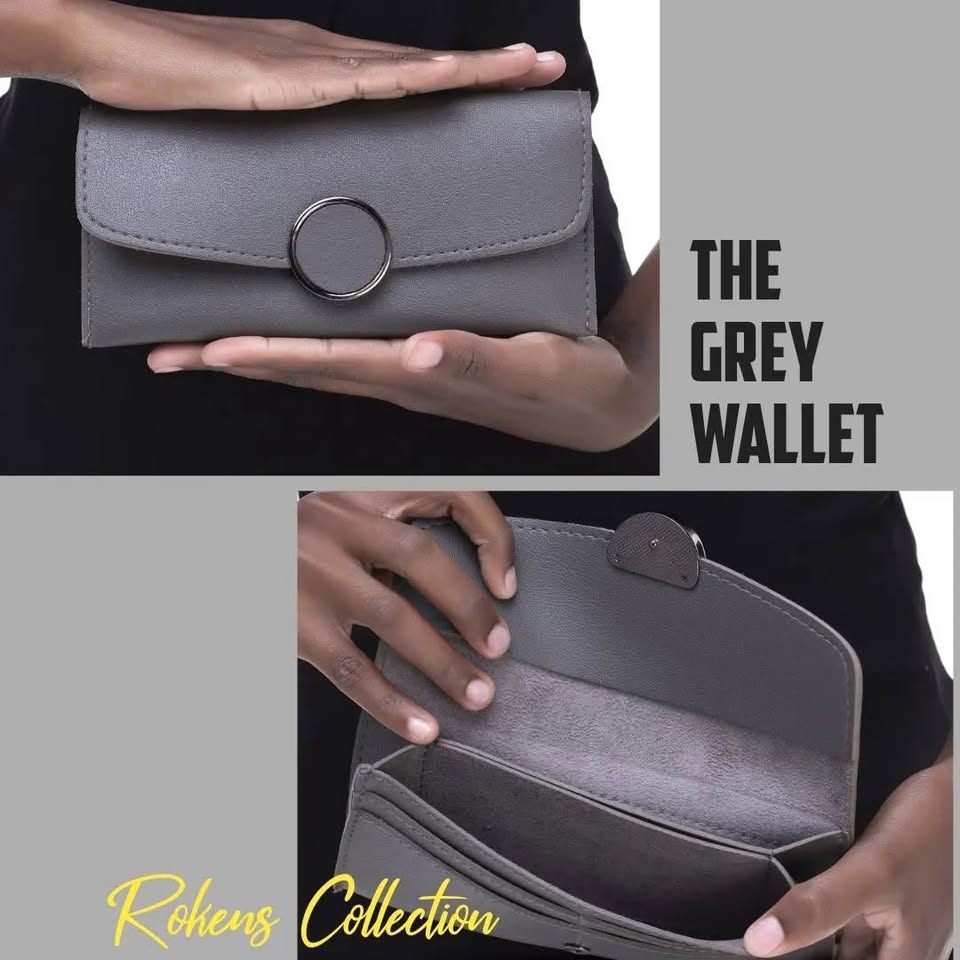 Genuine Leather Wallet - Grey