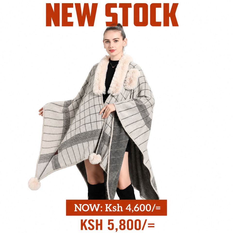 Luxe Fur Wrap Cape/Poncho