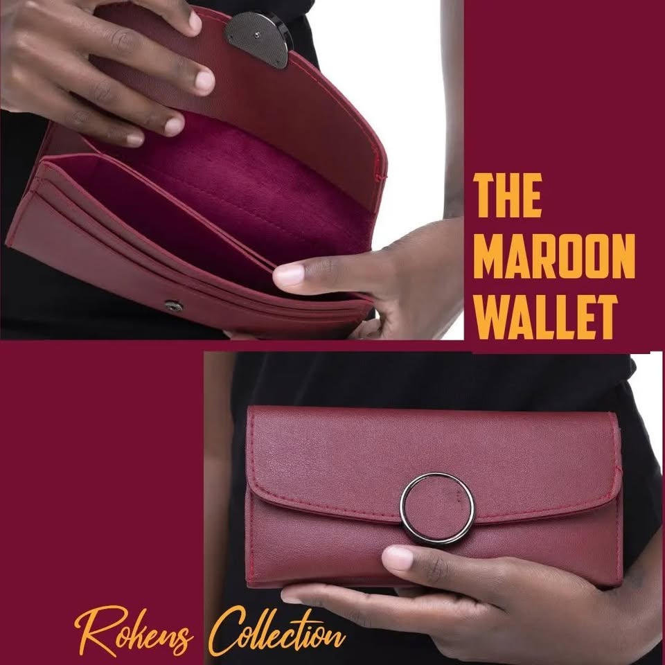 Genuine Leather Wallet - Maroon