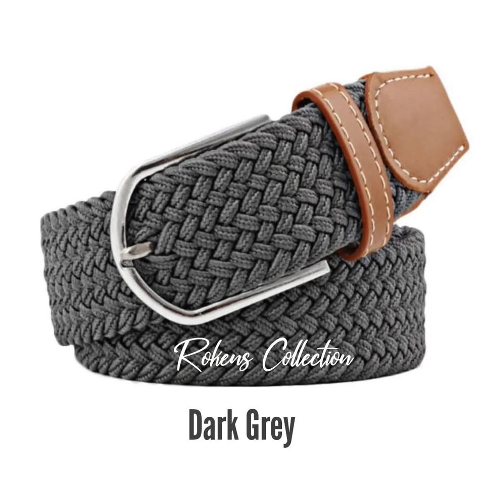 Canvas Woven Belt - Dark Grey
