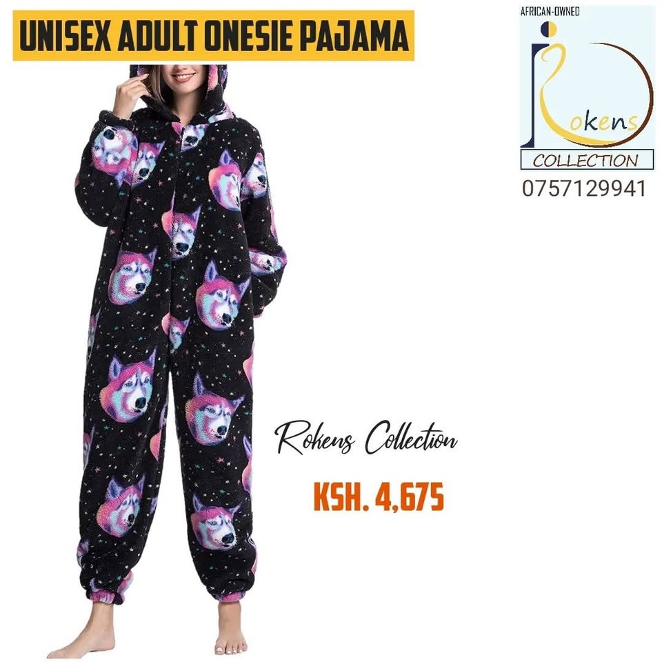 UNISEX Adult Onesie - Colourful Husky