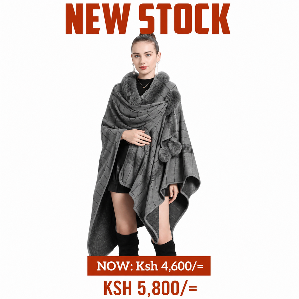 Luxe Fur Wrap Cape/Poncho